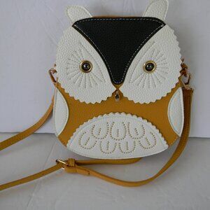 MELLOW WORLD CUTE OWL FAUX LEATHER SMALL CROSSBODY BAG
